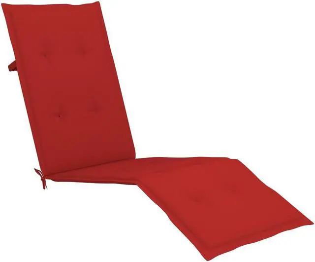 Alt view image 8 of 17 - vidaXL Deck Chair Cushion Red (29.5"+41.3")x19.7"x1.6"