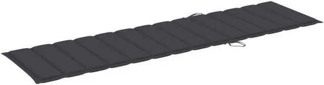 Alt view image 11 of 14 - vidaXL Sun Lounger Cushion Anthracite 78.7" Fabric Outdoor Lounge Seating Pad