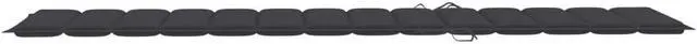 Alt view image 12 of 14 - vidaXL Sun Lounger Cushion Anthracite 78.7" Fabric Outdoor Lounge Seating Pad
