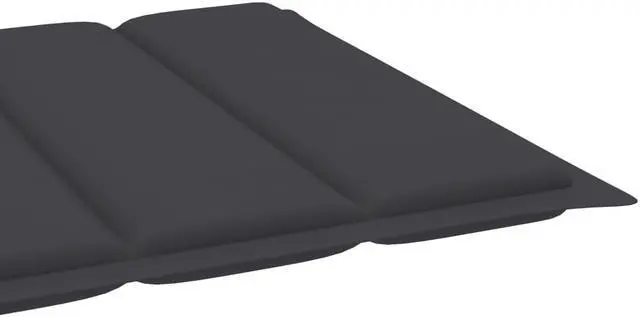 Alt view image 13 of 14 - vidaXL Sun Lounger Cushion Anthracite 78.7" Fabric Outdoor Lounge Seating Pad