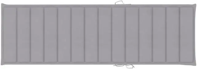 Alt view image 10 of 13 - vidaXL Sun Lounger Cushion Gray Fabric Outdoor Patio Lounge Seating Sunbed Pad