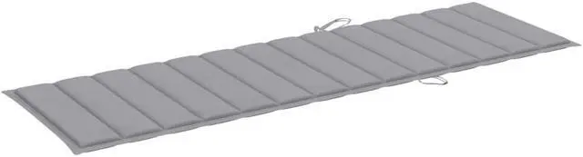 Alt view image 11 of 13 - vidaXL Sun Lounger Cushion Gray Fabric Outdoor Patio Lounge Seating Sunbed Pad