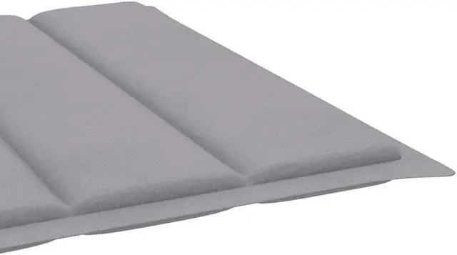 Alt view image 13 of 13 - vidaXL Sun Lounger Cushion Gray Fabric Outdoor Patio Lounge Seating Sunbed Pad