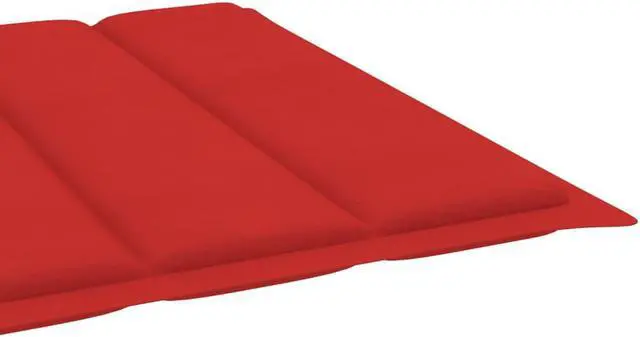 Alt view image 5 of 16 - vidaXL Sun Lounger Cushion Red 78.7"x23.6"x1.2" Fabric