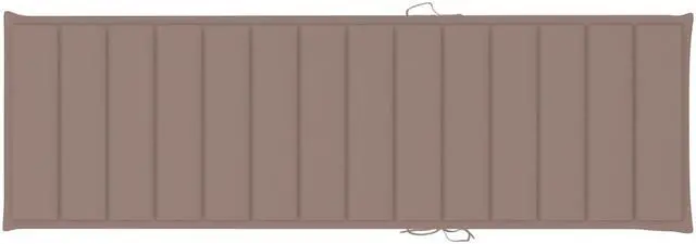 Alt view image 9 of 19 - vidaXL Patio Cushion Outdoor Sun Lounger Chair Cushion Taupe Oxford Fabric