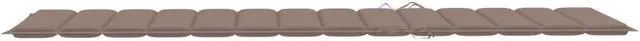 Alt view image 12 of 19 - vidaXL Patio Cushion Outdoor Sun Lounger Chair Cushion Taupe Oxford Fabric