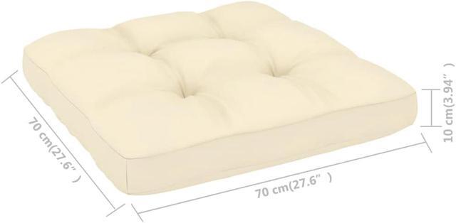 Alt view image 3 of 16 - vidaXL Chair Cushion Outdoor Patio Pallet Seat Cushion Sofa Pad Cream Fabric
