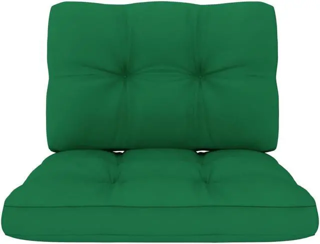 Alt view image 14 of 17 - vidaXL Chair Cushion 2 Pcs Outdoor Pallet Seat Cushion Sofa Pad Green Fabric