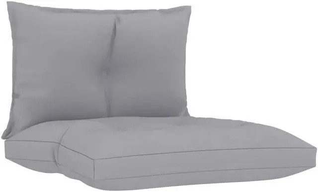 Alt view image 11 of 17 - vidaXL Chair Cushion 2 Pcs Outdoor Pallet Seat Cushion Sofa Pad Gray Fabric