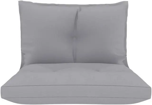 Alt view image 12 of 17 - vidaXL Chair Cushion 2 Pcs Outdoor Pallet Seat Cushion Sofa Pad Gray Fabric