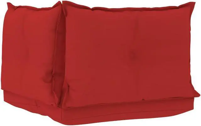 Alt view image 13 of 17 - vidaXL Chair Cushion 3 Pcs Outdoor Pallet Seat Cushion Sofa Pad Red Fabric