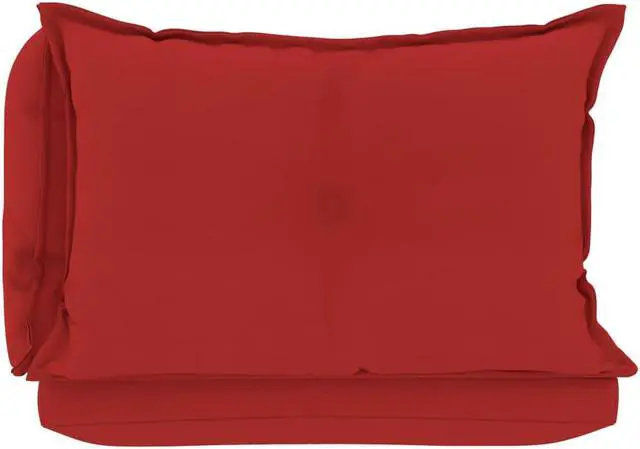 Alt view image 3 of 12 - vidaXL Chair Cushion 3 Pcs Outdoor Pallet Seat Cushion Sofa Pad Red Fabric