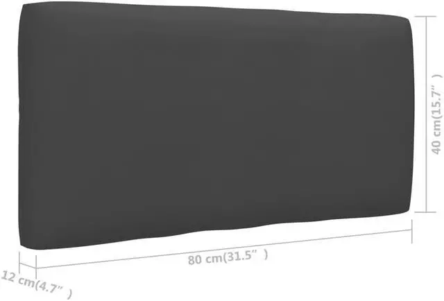 Alt view image 3 of 13 - vidaXL Chair Cushion Outdoor Pallet Seat Cushion Sofa Pad Anthracite Fabric