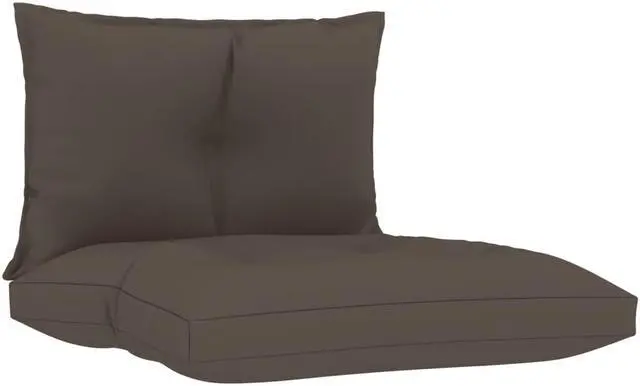 Alt view image 13 of 16 - vidaXL Chair Cushion 2 Pcs Outdoor Pallet Seat Cushion Sofa Pad Taupe Fabric