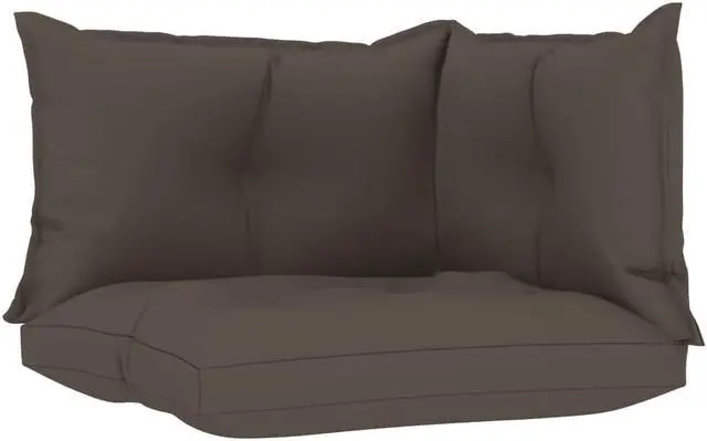 Alt view image 9 of 18 - vidaXL 3x Pallet Sofa Cushions Taupe Fabric Garden Outdoor Patio Lounge Seats