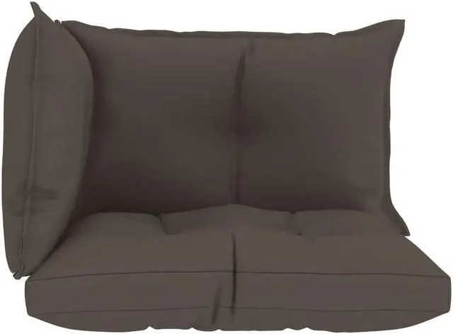 Alt view image 10 of 18 - vidaXL 3x Pallet Sofa Cushions Taupe Fabric Garden Outdoor Patio Lounge Seats