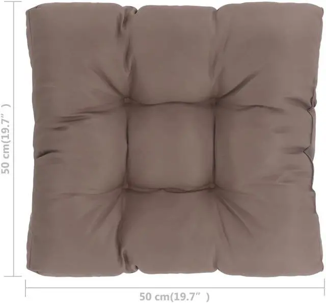 Alt view image 3 of 13 - vidaXL Chair Cushion Outdoor Patio Pallet Seat Cushion Sofa Pad Taupe Fabric