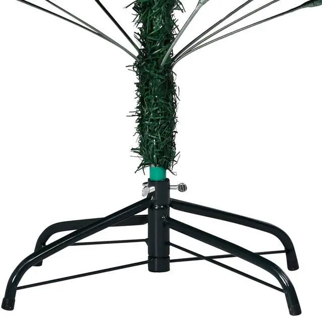 Alt view image 5 of 13 - vidaXL Christmas Tree Artificial Tree with Stand and Thick Branches Green PVC