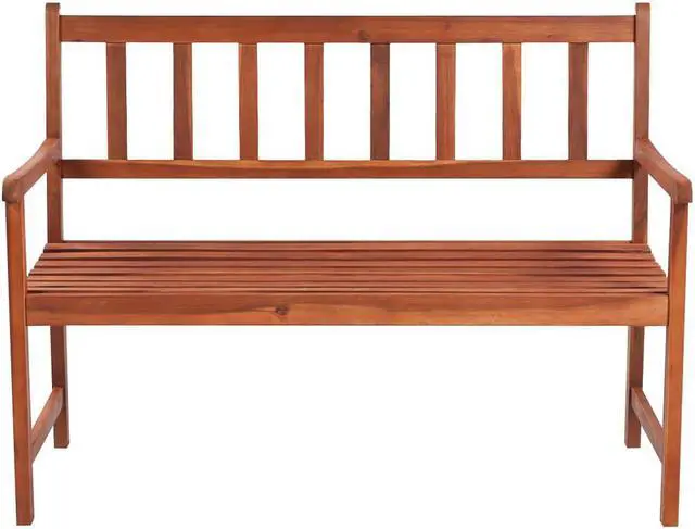 Alt view image 8 of 12 - vidaXL Garden Bench with Cushion 47.2" Solid Acacia Wood