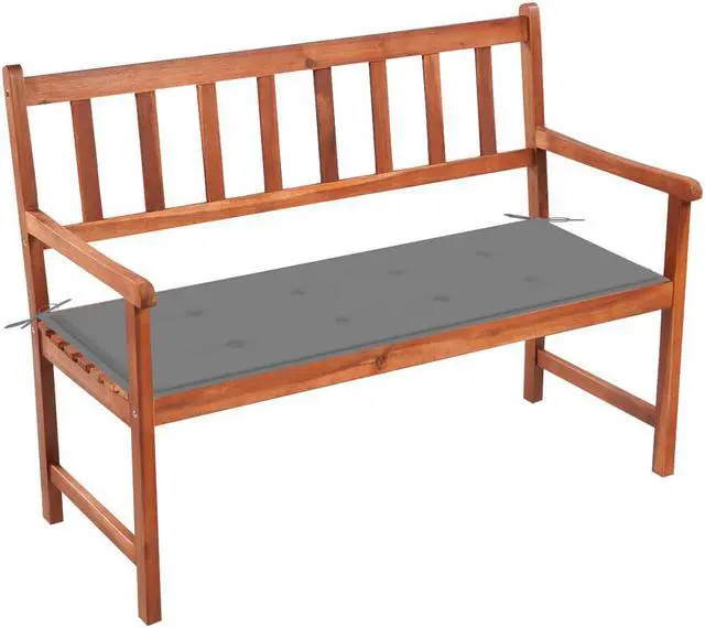 Alt view image 6 of 12 - vidaXL Garden Bench with Cushion 47.2" Solid Acacia Wood
