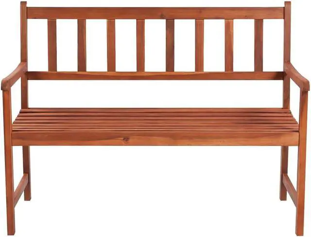 Alt view image 8 of 12 - vidaXL Garden Bench with Cushion 47.2" Solid Acacia Wood