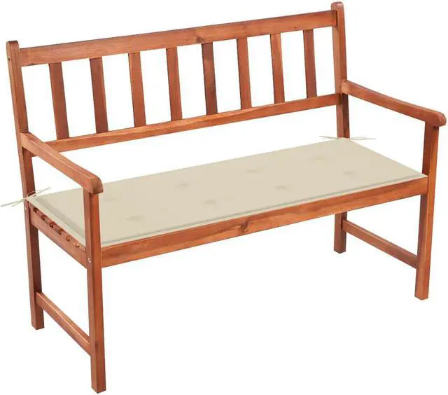 Alt view image 6 of 12 - vidaXL Garden Bench with Cushion 47.2" Solid Acacia Wood