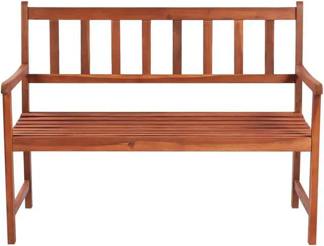 Alt view image 7 of 12 - vidaXL Garden Bench with Cushion 47.2" Solid Acacia Wood