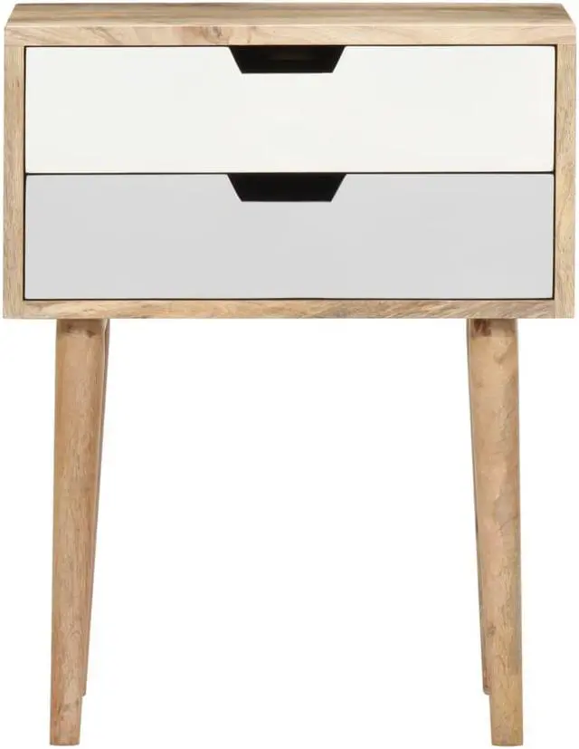 Alt view image 10 of 14 - vidaXL Cabinet Accent Side End Table with Storage Drawers Solid Wood Mango