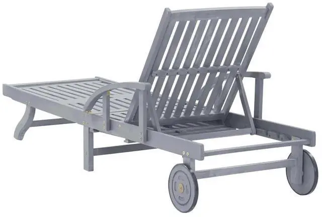 Alt view image 11 of 11 - vidaXL Garden Sun Lounger with Cushion Solid Acacia Wood