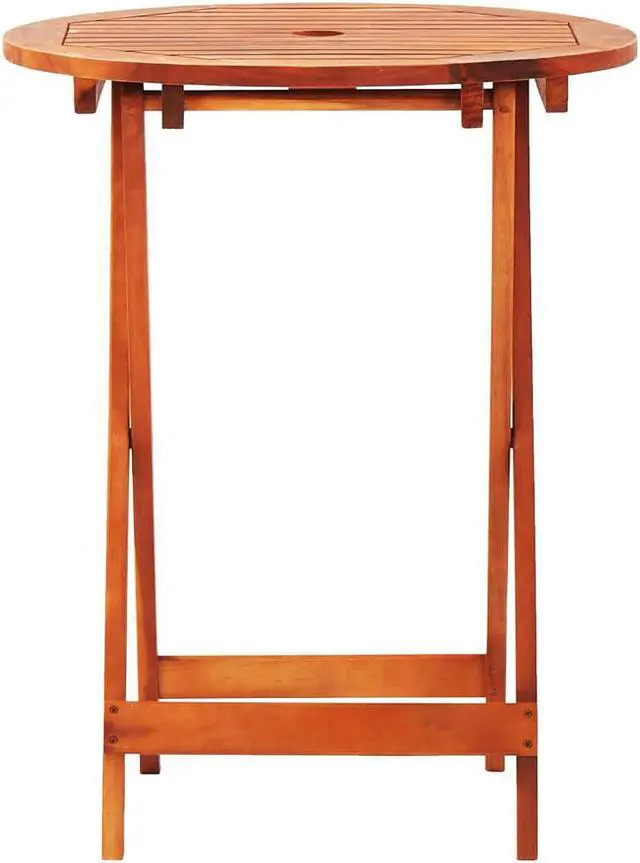Alt view image 11 of 13 - vidaXL Outdoor Dining Table Folding Garden Patio Table Solid Eucalyptus Wood