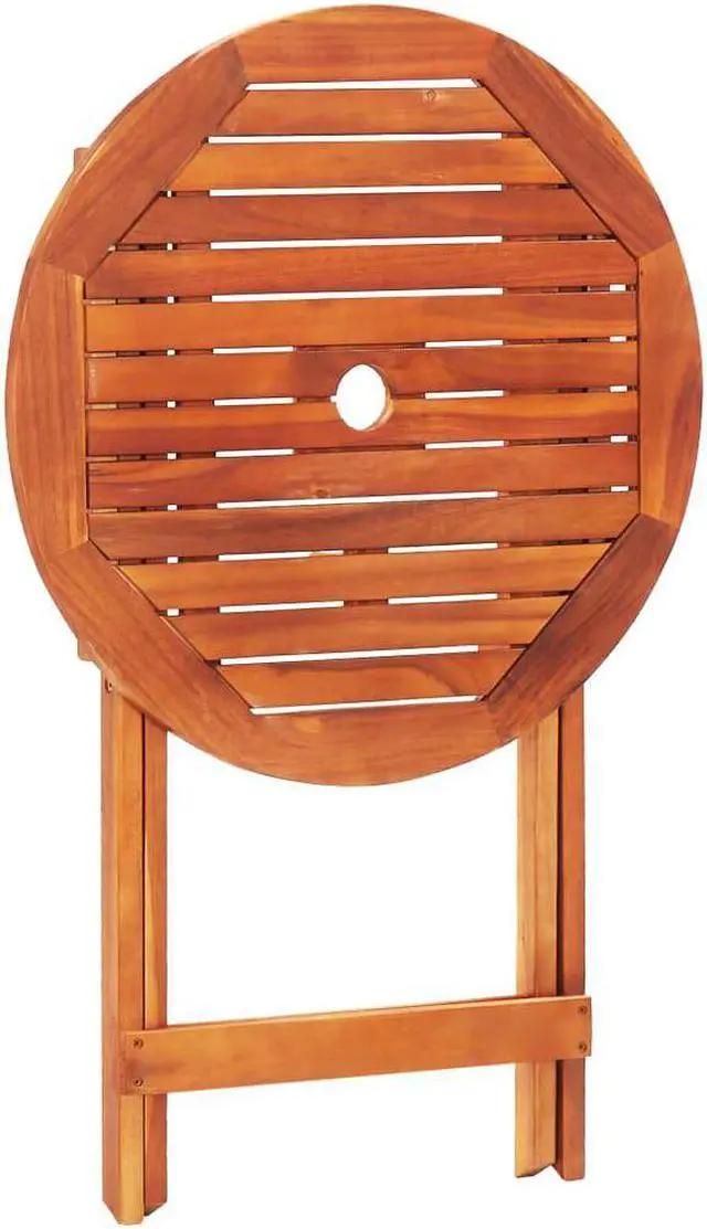 Alt view image 12 of 13 - vidaXL Outdoor Dining Table Folding Garden Patio Table Solid Eucalyptus Wood