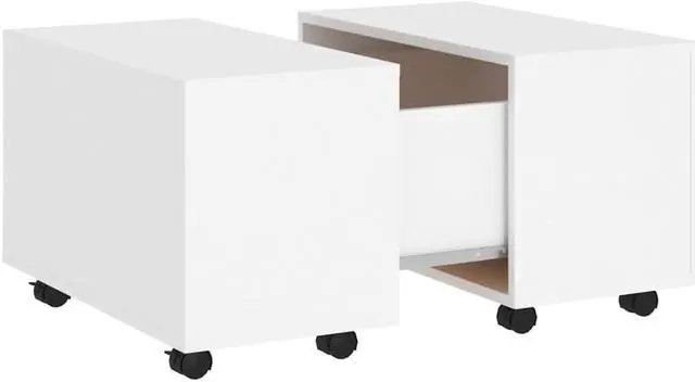 Alt view image 2 of 13 - vidaXL Coffee Table End Table Living Room Sofa Table White Engineered Wood