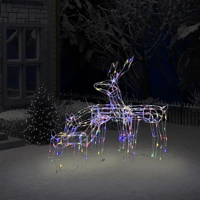 Main image of vidaXL Christmas Reindeers 3 Pcs Christmas Lighting Decoration Multicolor