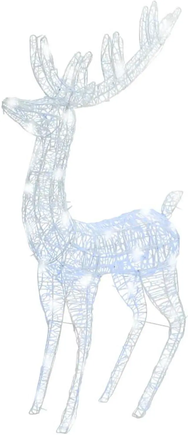 Alt view image 14 of 18 - vidaXL Reindeer Christmas Decoration LEDs Pre-Lit Christmas Lighting Cold White