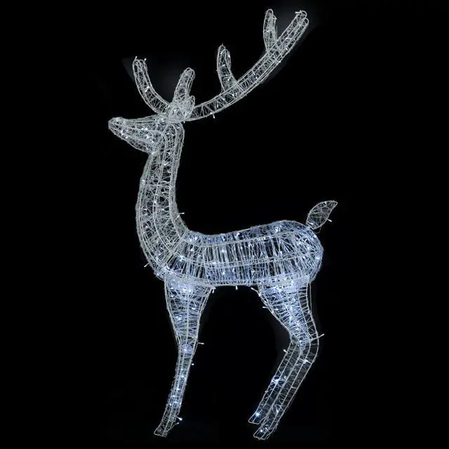 Alt view image 17 of 18 - vidaXL Reindeer Christmas Decoration LEDs Pre-Lit Christmas Lighting Cold White