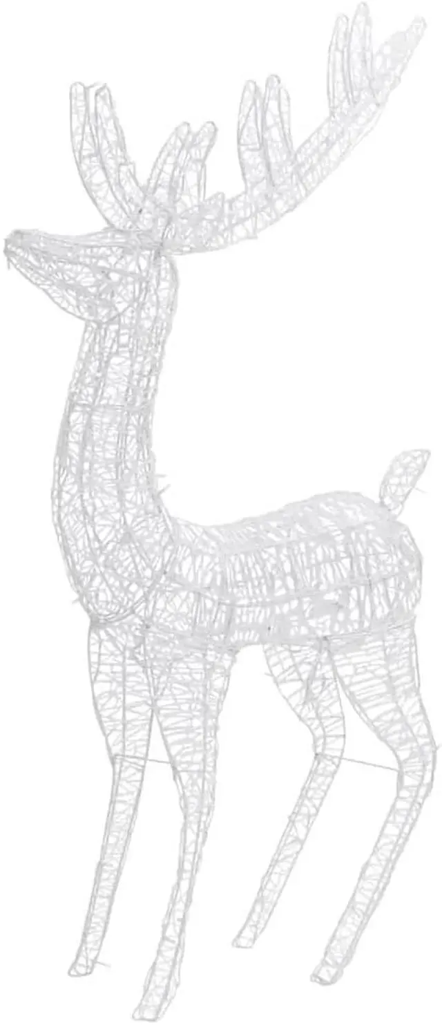 Alt view image 5 of 18 - vidaXL Reindeer Christmas Decoration LEDs Pre-Lit Christmas Lighting Cold White