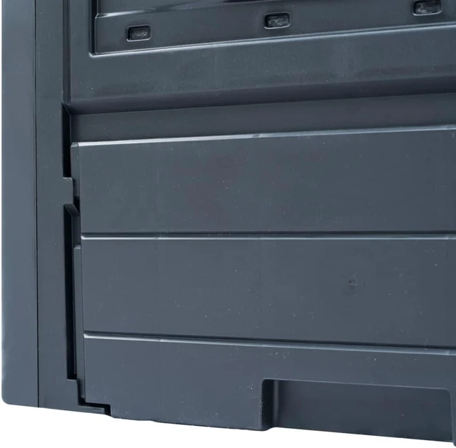 Alt view image 11 of 12 - vidaXL Garden Composters 2 pcs Gray 23.6"x23.6"x28.7" 137.4 gal