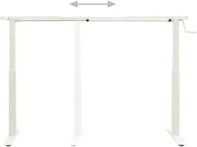 Alt view image 6 of 12 - vidaXL Standing Desk Frame Adjustable Legs Computer Desk Base for Home Office