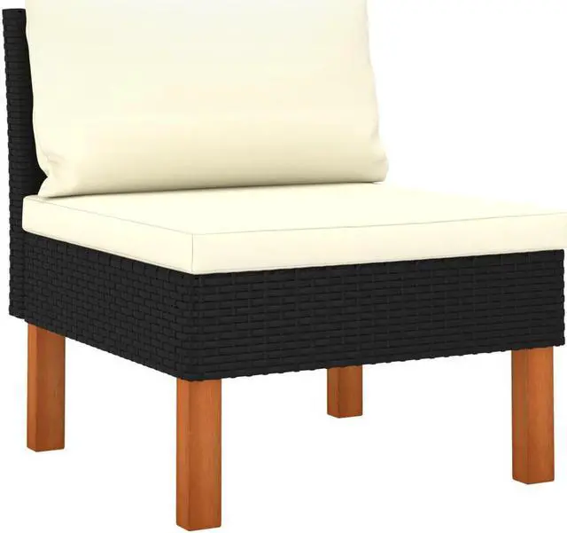 Alt view image 6 of 7 - vidaXL Patio Lounge Set 6 Piece Sectional Sofa Couch Footrest with Cushions