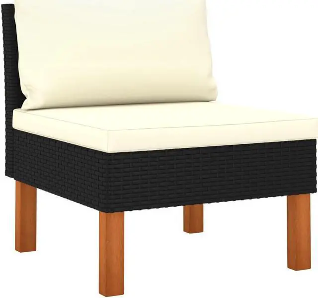 Alt view image 6 of 7 - vidaXL Patio Lounge Set 6 Piece Sectional Sofa Couch Footrest with Cushions