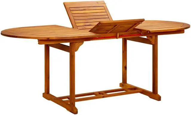 Alt view image 9 of 12 - vidaXL Outdoor Dining Table Extendable Garden Patio Table Solid Acacia Wood