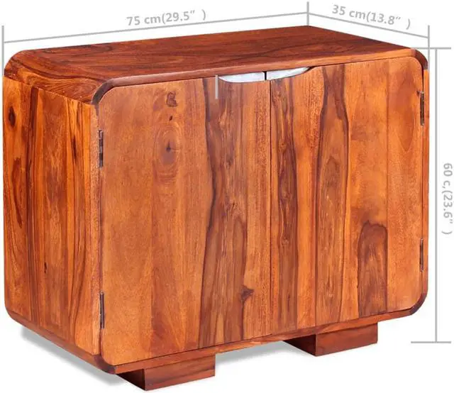Alt view image 3 of 16 - vidaXL Solid Sheesham Wood Sideboard Home Hallway Low Board Side High Cabinet