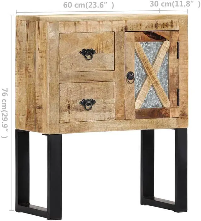 Alt view image 2 of 7 - vidaXL Sideboard Mixed Color Reclaimed wood Medium Sideboard