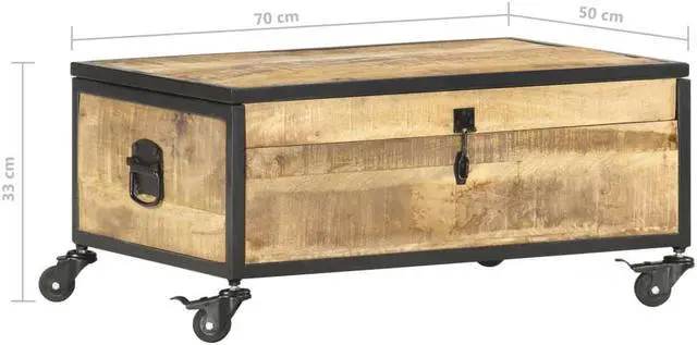 Alt view image 2 of 17 - vidaXL Coffee Table End Table Accent Side Table Solid Wood Mango 27.6 Inch