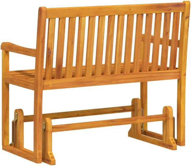Alt view image 5 of 17 - vidaXL Patio Swing Bench Deck Swing Glider Chair for Backyard Solid Wood Acacia