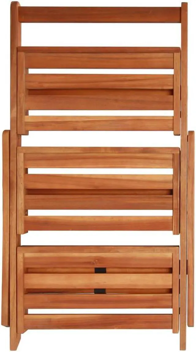 Alt view image 5 of 12 - vidaXL 3-Tier Plant Stand 19.7"x24.8"x31.5" Solid Acacia Wood