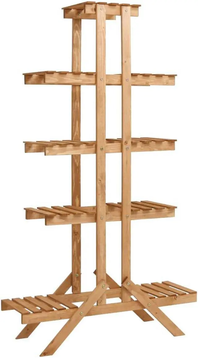 Main image of vidaXL 5-Tier Plant Rack Stand Shelves Flower Pot Stand for Indoor and Outdoor