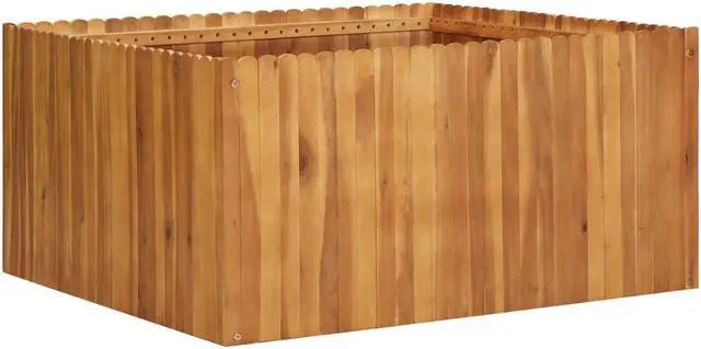 Main image of vidaXL Solid Acacia Wood Garden Raised Bed Outdoor Wooden Planter Flower Box