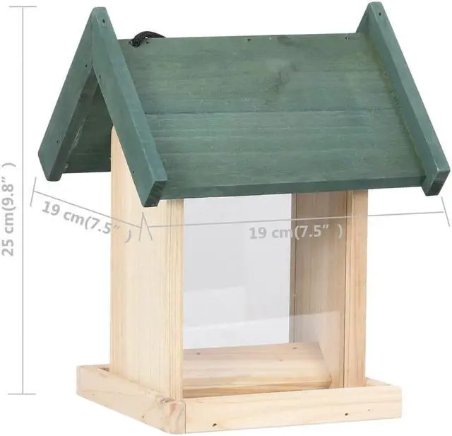 Alt view image 3 of 17 - vidaXL Bird Feeder 4 Pcs Wooden Garden Bird Feeder with Stand Solid Wood Fir