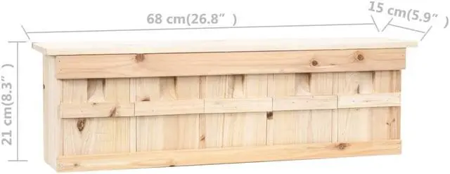 Alt view image 2 of 15 - vidaXL Sparrow House Nest Box with 5 Rooms for Outdoor Garden Solid Wood Fir